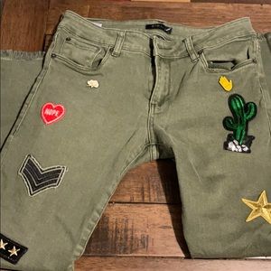 Patched jeans